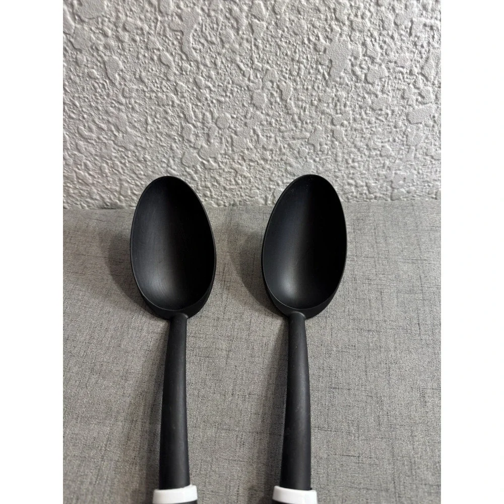 McCormick Black Kitchen Utensil 2 Piece Set Solid Spoons